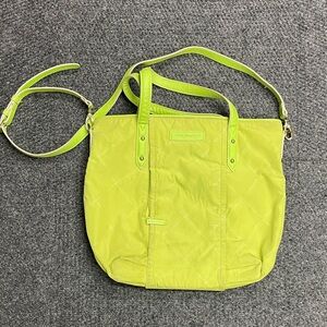 Vera Bradley Lime Green Bright Tote shoulder bag crossbody quilted